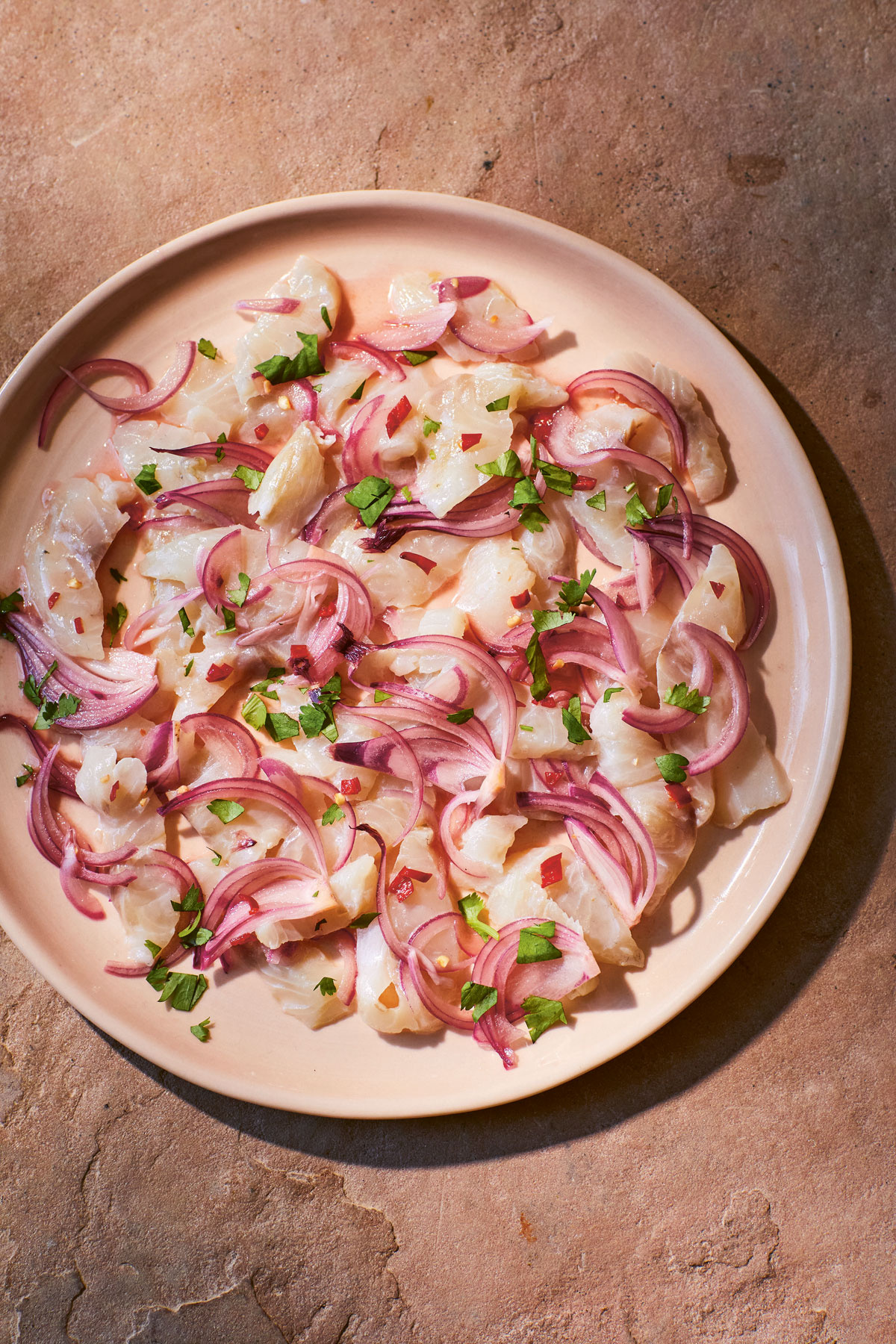 Image of Shu Han Lee's Lime-Cured Fish with Chilli Padi and Pink Onions