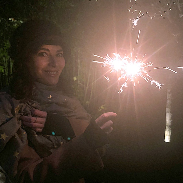 Image of Nigella holding a sparkler