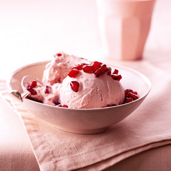 No-churn Pomegranate Ice Cream