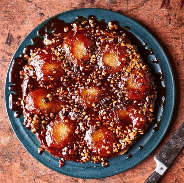 Image of Chetna Makan's Pear, Chocolate, Star Anise and Hazelnut Tarte Tatin