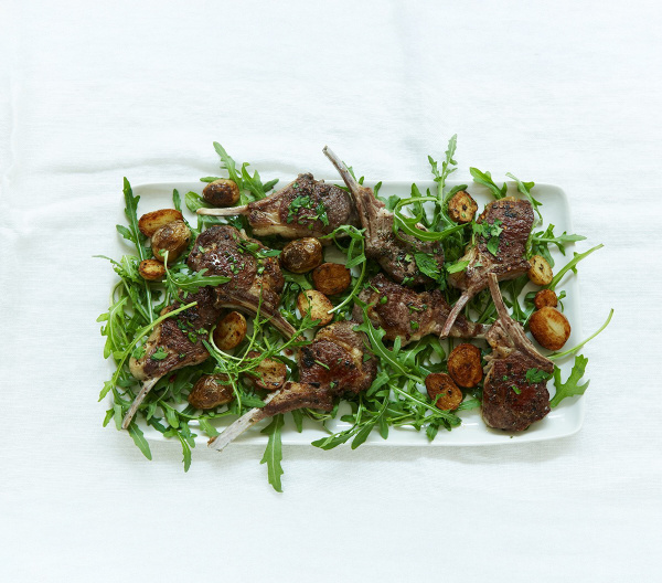 Image of Nigella's Lamb Cutlets with Mint, Chilli and Golden Potatoes